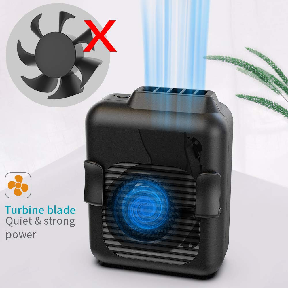 4000 MAh Mini Waist Clip Rechargeable Battery Powered Fan
