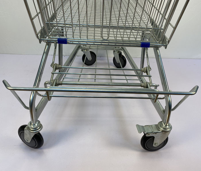 240L Powder Coated Grocery Shopping Trolley Carbon Steel Q195 Retail Shopping Trolley
