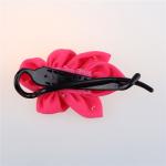 Various Sizes Fabric Flower Hair Accessories Red Satin Flower Hair Clips Durable