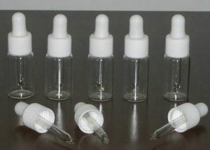 Quality White Cap Glass Clear Eye Dropper Bottles 20ml 30ml 50ml With Accurate Scale wholesale