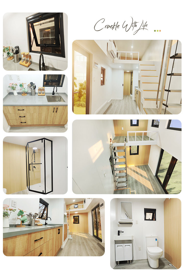Prefabricated House With Light Steel Structure Tiny House On Wheels Modular Home