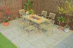 Aluminum Outdoor Rattan Table And Chairs Beach Style