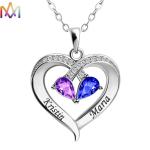 Forever Together 22x33MM Heart Pendant Womens Engraved Necklace