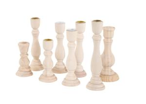 Quality Home Wooden Candle Holder Craft Decor Statue Cute Handmade Wooden Figurines Carving Wooden Decoration Orname wholesale