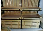 SGS Supermarket Wooden Retail Display Shelves Single - Sided Electrostatic Spray