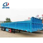 Sale 40 Tons 600mm-1200mm Side Wall Fence Type Cargo Flat Lorry Truck Semi