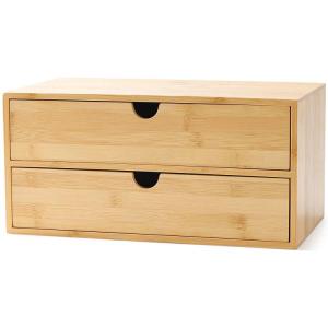 Quality Natural Organic Bamboo Cosmetic Storage Box Functional 12.99x7.48x6.26 Inch wholesale