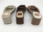 High Heel Ladies Heeled Sandals With Rhinestones Adorned Rubber Sole