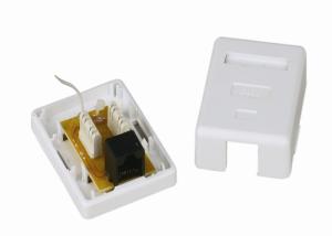 China Cat6 Single Jack unshielded white Surface Mount Box on sale