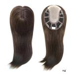 100% European Virgin Hair women Mono hair topper natural color double drawn full