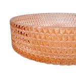 Diamond Round Wash Hand Basin Amber Color Glass Bowl Bathroom Sink