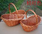 wicker food basket with handle bread basket