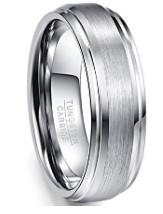 Quality Polished Sliver Men's Wedding Ring Gold Tungsten Carbide Tungsten Steel Ring Women Wedding Band Fashion Jewelry wholesale