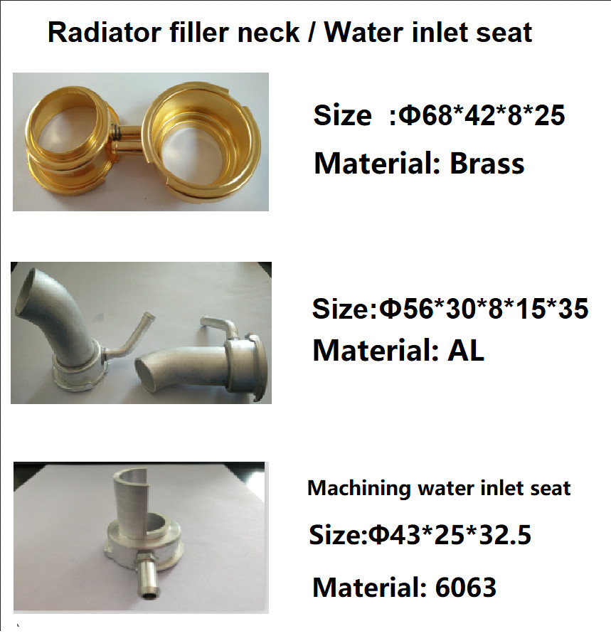 Aluminum Polished Automotive Stamping Parts Radiator Filler Neck