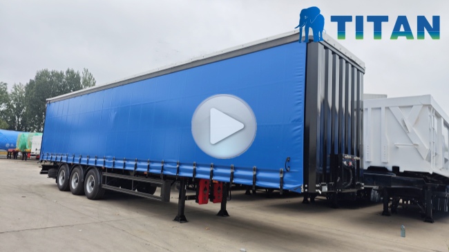 TITAN 3 Axle Pvc Tautliner Curtains Price  Side Curtain Trailer for Sale