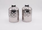Electroplated Silver Plating Ceramic Pet Treat Jar , Airtight Food Canisters