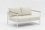 Outdoor Garden Furniture White Aluminum Sofa Set with OutdoorFoam Cushion and