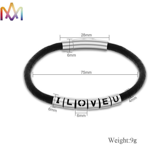 9g Inspirational Jewelry Braid Mens Engraved Bracelets
