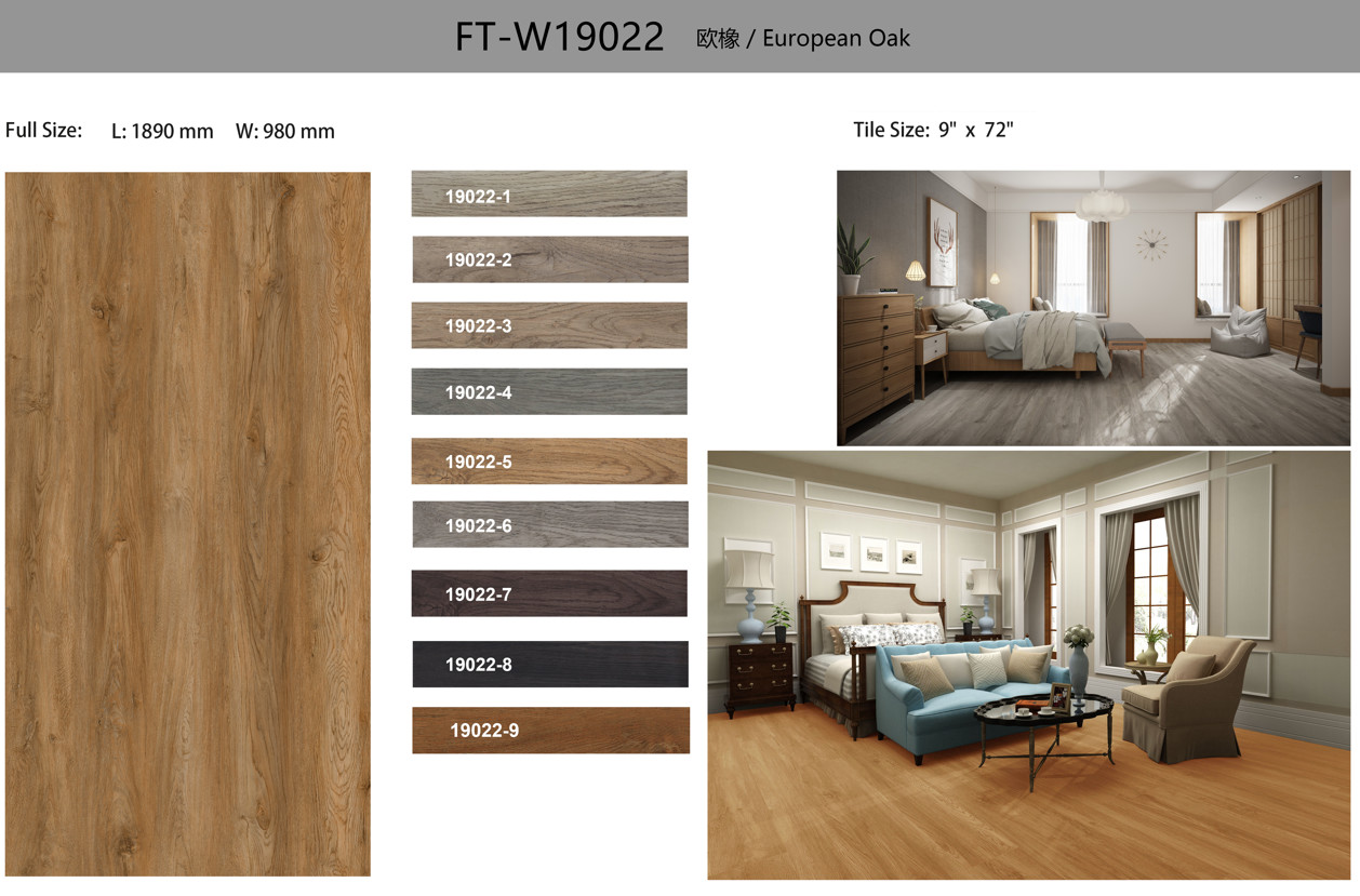 Eco Friendly Herringbone SPC Click Waterproof Fireproof European Oak Grain GKBM FT-W19022-5