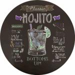 motorcycle Bar Decorative Metal Signs, Wall Art Painting Tin Sign, Round 30cm