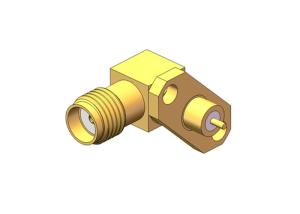 Quality 50Ohm Gold Plated Rigth Angle SMA Female Solder Connector wholesale