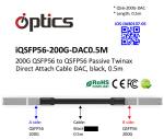 QSFP56-200G-DAC0.5M 200G QSFP56 to QSFP56 DAC(Direct Attach Cable) Cables