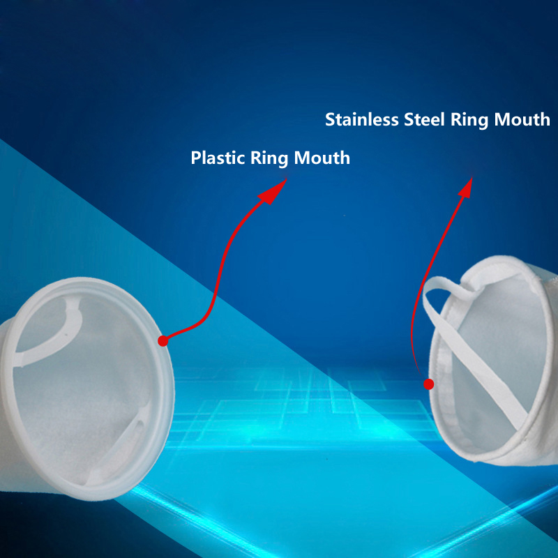1kg PP Liquid Filter Bag 25 Micron Polypropylene Felt Polypropylene Ring for Industrial