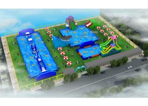 Quality Durable Outdoor Inflatable Water Park / Blow Up Water Playground wholesale