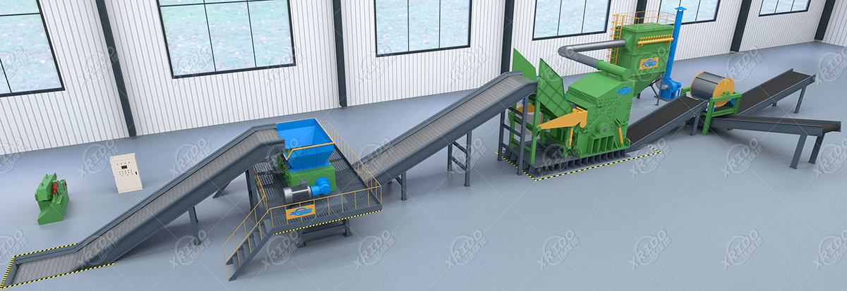 Car Frame Shredder Car Shell Shredder Pre Car Shredder Metal Recycling Plant
