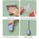39.6cm Length Wall Mounted Silicone Toilet Brush And Holder Set 211g Lightweight