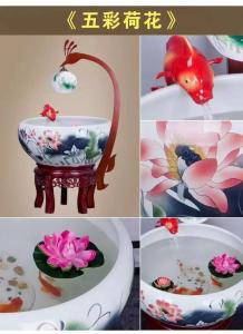 Quality Lotus Pattern 230mm High Koi Fish Bowl wholesale