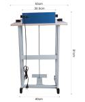 ZEQUAN FR500 Iron Body Foot Pedal Sealing Machine 500mm Sealing Length for