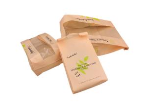 Quality Environmental Elegant Bakery Packaging Bags , Food Safe Brown Paper Bags wholesale