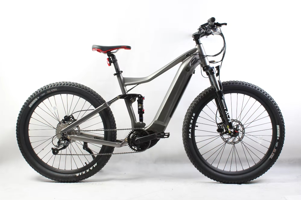 Aluminum Alloy Frame 27.5 Inch Mountain E Bike Full Suspension 30-50Km/h Max Speed