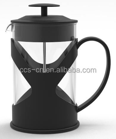 Portable Coffee Makers High Borosilicate Glass Coffee Press Black Plastic French Press