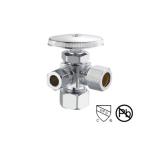 15mm Solder Brass 3 Way Angle Stop Valve 1/2 Inch Female / Male Thread