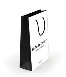Quality Matte Art Paper Lamination Custom Printing Paper Shopping Bags Logo Hot Stamping with Black Color PP Rope Handle wholesale