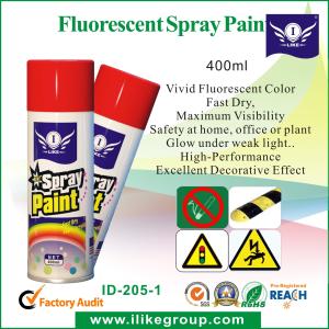 Quality Flexible Aerosol Fluorescent Spray Paint 400ml For Metals / Wood / Glass wholesale