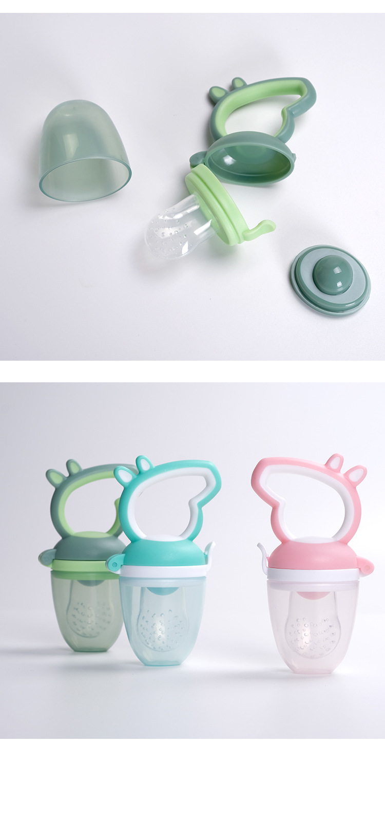 Cute Pig Animal Shape Silicone Fruit Teether Baby Teething Pacifier Fruit Fruit Dummy