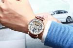KINYUED Tourbillon mechanical movement waterproof wrist watches one year