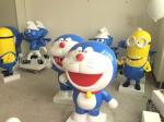 Blue Color Cartoon Character Statues Fiberglass Cute Doraemon Sculpture