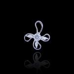 Tradition Christianity Silver Cubic Zirconia Cross Pendant 925 Sterling Silver