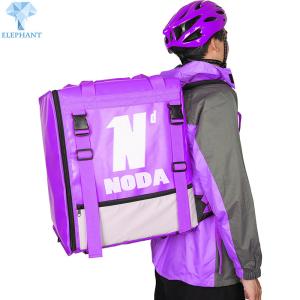 Quality Purple Oxford Insulated Food Delivery Bags Picnic Delivery Backpack For Motorcycle wholesale