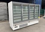 Commercial Grade Integral Four Glass Door Reach In Merchandiser Freezer R404a