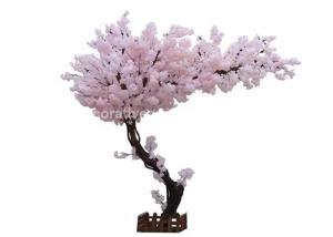 Quality Silk PE Plastic Artificial Decoration Plants Pink Cherry Blossom Tree OEM ODM wholesale