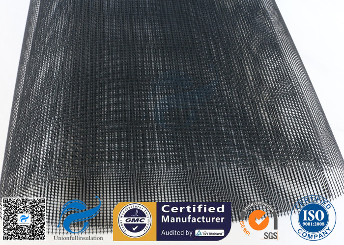 PTFE Coated Fiberglass Mesh Fabric 4X4MM 580GSM Black Conveyor Belt Roll