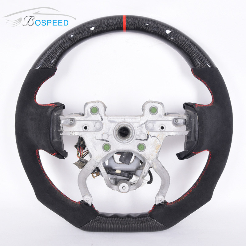 Real Carbon Fiber Leather Sports Cadillac Steering Wheel Stitching 2022 OEM ODM