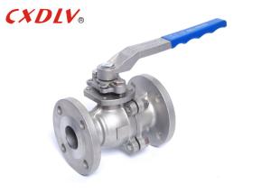 Quality Stainless Steel DIN RF Flanged Ball Valve 2pc With Handle Operation wholesale