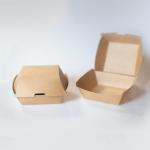 ODM UV Coating Gourmet Burger Boxes Food Grade Kraft Paper