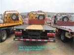4x2 Special Purpose Truck One Pull Two Car Flatbed Road Wrecker Tow Truck